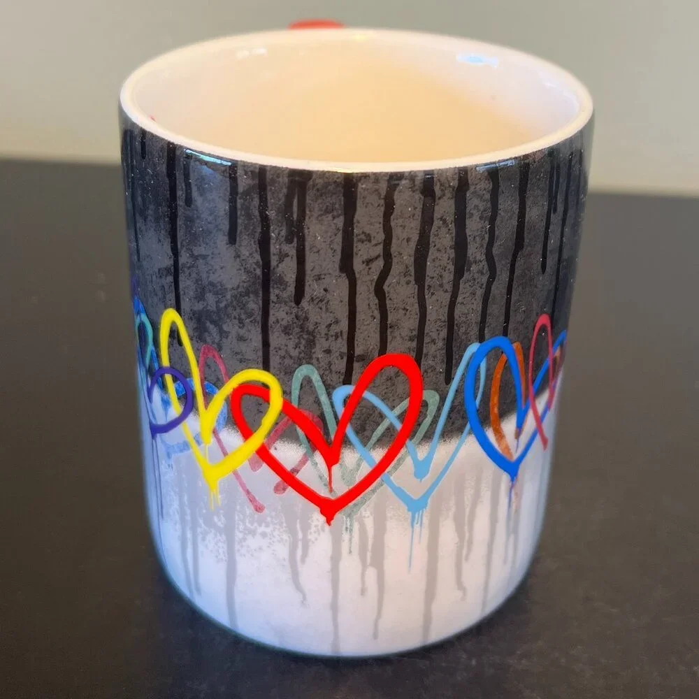 Lang BLEEDING HEARTS / LOVE WALL Ceramic Mug w/ Mural Artwork by James Goldcrown - Picture 8 of 15